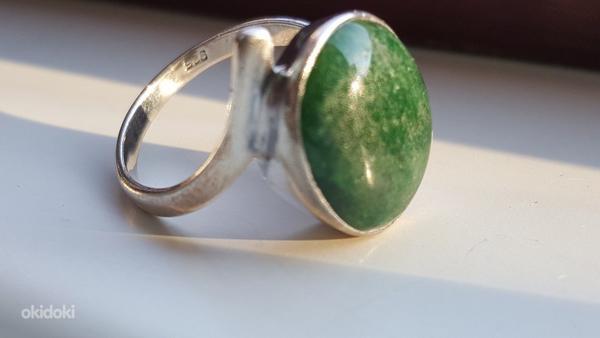 Серебряное кольцо с полудраг.камнем (фото #1)
