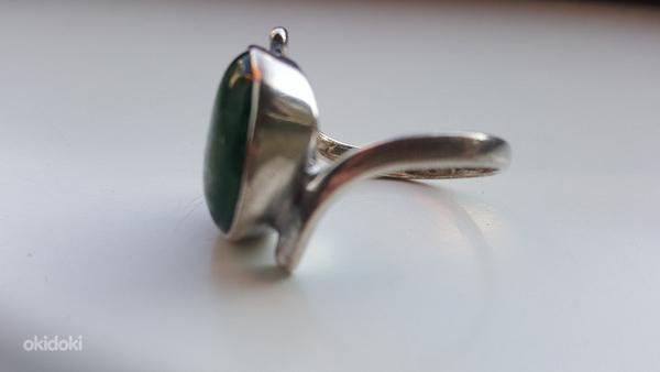 Серебряное кольцо с полудраг.камнем (фото #3)