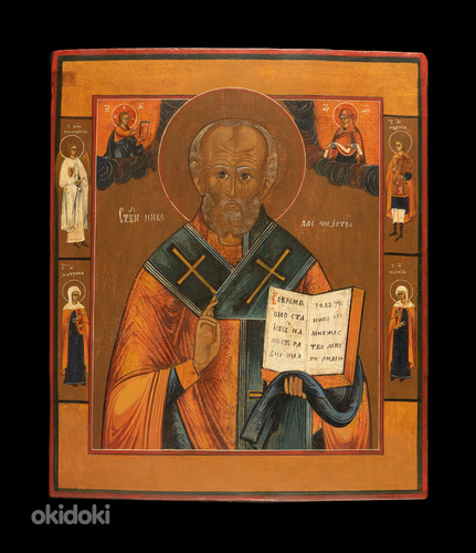Большая Стариная икона: "Святой Николай Чудотворец" (фото #1)