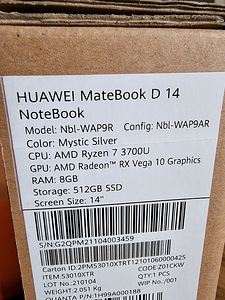 M: HUAWEI MATEBOOK D14, Ryzen 7, RAM 8GB,512 GB SSD 2021 a. (2 foto / 8)