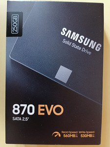 SSD Samsung 870 EVO 250 GB uus (1 foto / 2)