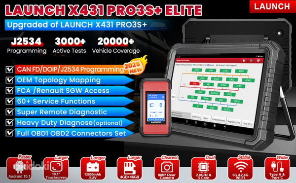 Диагностическое устройство Launch X431 PRO3S+ Elite