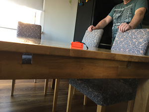 Täispuidust tamm Söögilaud + 6 tooli (3 foto / 9)