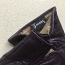 Кожаные женские перчатки/варежки фиолетового цвета (фото #4)