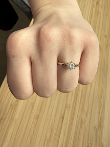 Kuld sõrmus loodusliku teemantidega 0.61ct!!! (2 foto / 10)