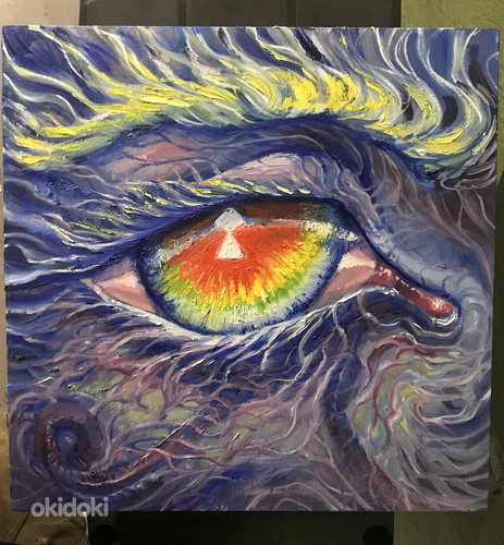Внутреннее божественное (Картина на холсте, Масло, 60x60, 2024)