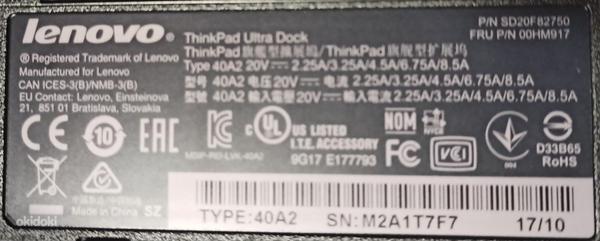 Lenovo ThinkPad Ultra Dock (40A2) (foto #2)