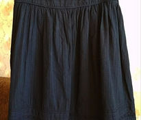 Zara черная льняная юбка