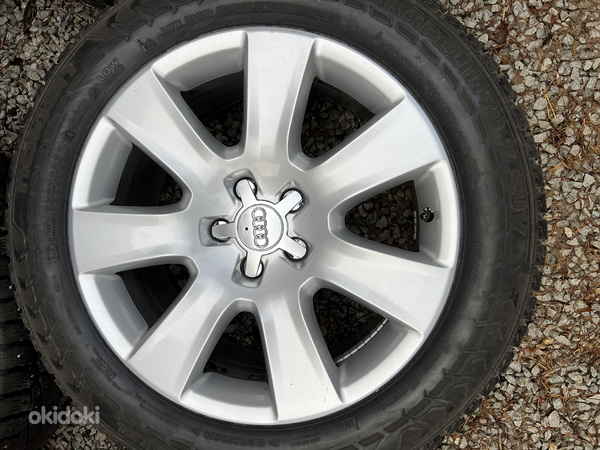 18" оригинальные диски Audi 5x112 + шипованные шины 235/55/18 (фото #4)