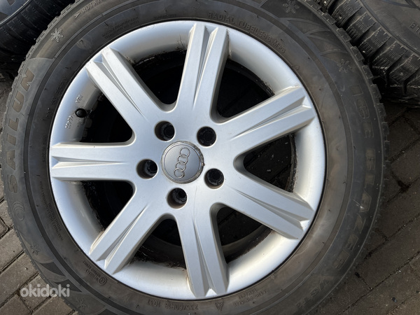 18" оригинальные диски Audi 5x130 + шипованные шины 235/60/18 (фото #2)