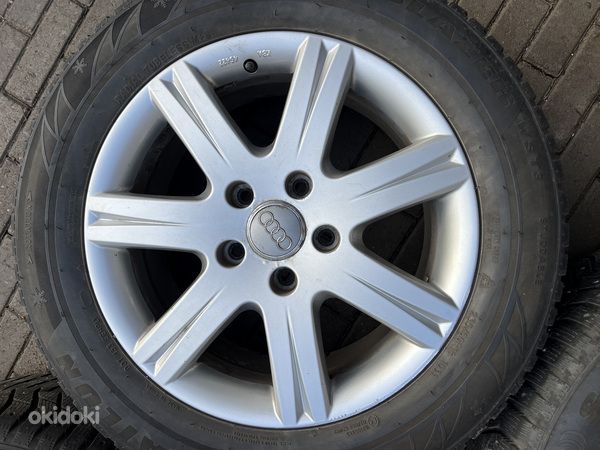 18" оригинальные диски Audi 5x130 + шипованные шины 235/60/18 (фото #3)