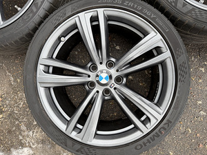 19" оригинальные диски BMW стиль 442M 5x120 с летними шинами 6,5мм (3 фото из 10)
