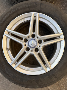 16" диски Mercedes-Benz 5x112 + летние шины 205/60/16 (2 фото из 9)
