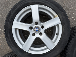 17" диски BMW 5x120 + шипованные шины 225/55/17 (7,5 мм) (1 фото из 9)
