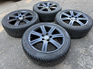 17" оригинальные диски Audi 5x112 + шипованные шины 235/45/17 (7 мм) (5 фото из 10)