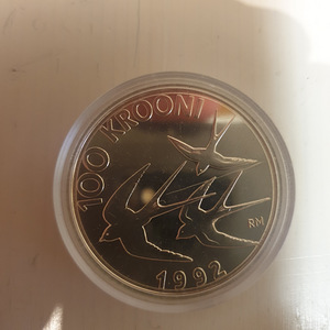 Eesti 100 krooni 1992a Pääsuke hõbe (1 foto / 2)