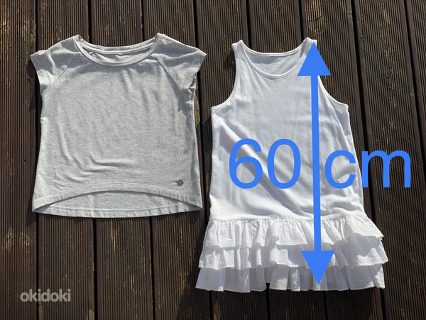 Valge kleit+hall t-särk (122-132 cm) (foto #3)