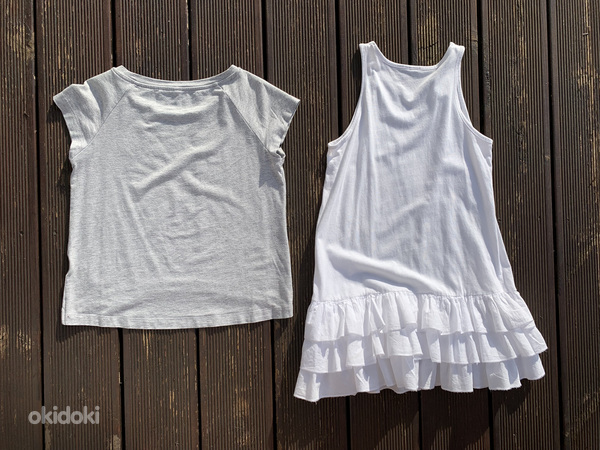 Белое платье + серая футболка (122-132 cm) (фото #6)