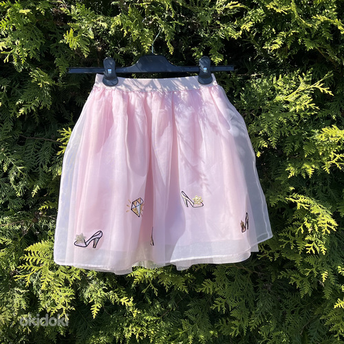 Детская розовая юбка (128 см) (фото #1)