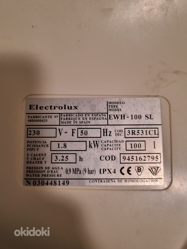 Elektriboiler Electrolux EWH 100SL (foto #3)