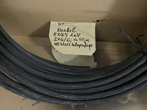 Kaabel EXQY1 KV, vask 2x6/6 mm2, maakaabel, toitekaabel (2 foto / 2)