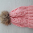 Розовая шапка зимняя шапка с кисточкой (фото #1)
