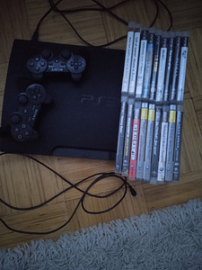 Play station 3 + 18 mängu, 2 Joyce traadita kaablitega. (2 foto / 3)