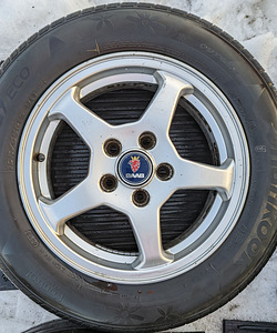 SAAB 5x110 15" 5-spoke veljed+rehvid (3 foto / 7)