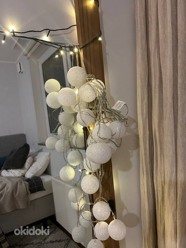 LED valgustid Cotton Balls, 20 valge jõuluvalgusti (foto #1)
