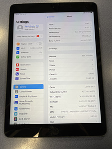 Apple iPad 9 10.2 2021 WiFi + Cellular 64GB Space Gray (1 foto / 2)