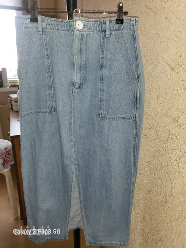 Продам 2 джинсовые- стильные юбки (фото #1)