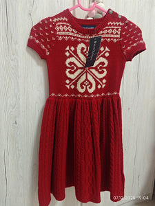 Новое шерстяное платье Ralph Lauren, возраст - 4 года (1 фото из 5)
