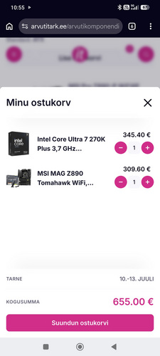 Intel core ultra 270k plus combo