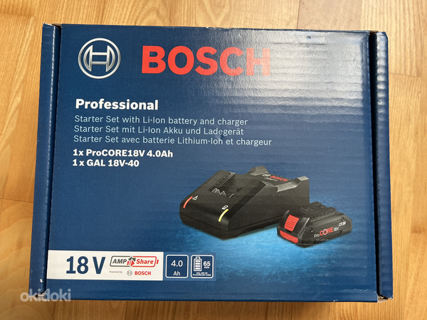 BOSCH Pro akulaadija + Aku ProCORE 18V 4,0 Ah komplekt