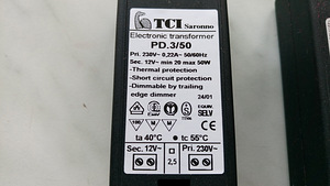 Transformaator elektrooniline trafo saronno 230v - 12v 50w (2 foto / 3)