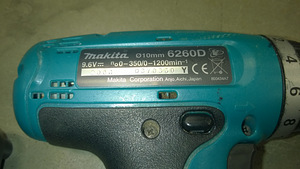 Akutrell Makita 6260D + laadija + akud 3tk + kohver (2 foto / 3)