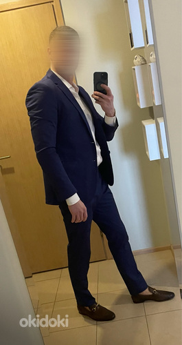 Мужской итальянский костюм (пиджак + брюки) (фото #1)
