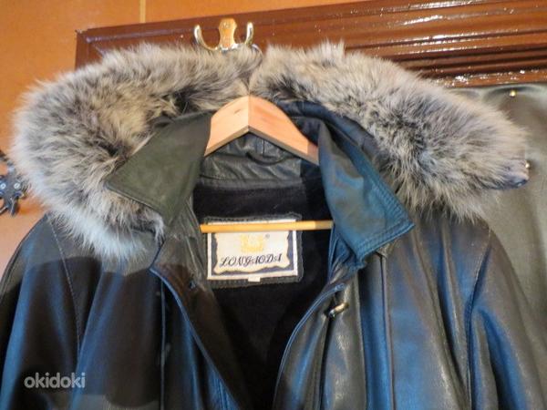 Женское кожаное пальто (фото #2)