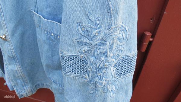 Женская джинсовая куртка с вышивкой 48 (фото #7)