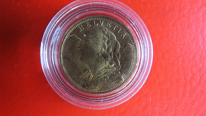 KULDMÜNT SVEITSI 20 FRANKI 1935 LB (5 foto / 6)