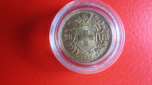 KULDMÜNT SVEITSI 20 FRANKI 1935 LB (6 foto / 6)