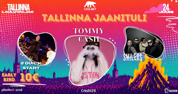 2 piletit Tallinna Jaanitulele -50%
