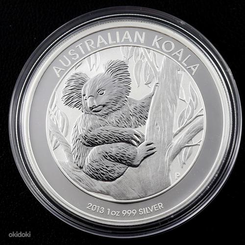 Серебряная монета Австралийская коала 1 унция 2013 г. (фото #1)