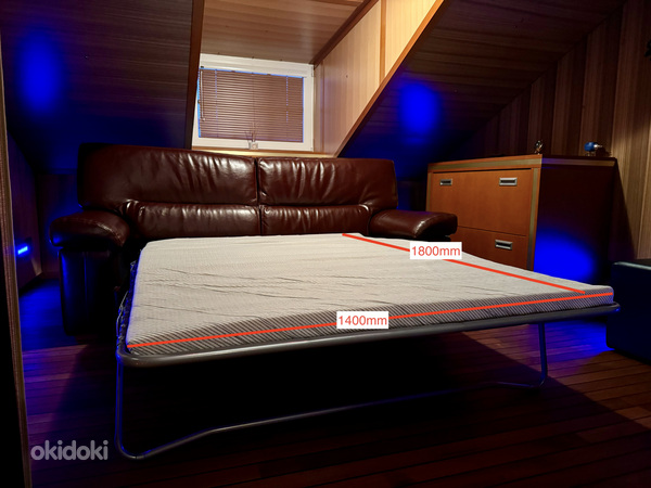Диван-кровать 2 шт. (темно-красный и темно-коричневый) (фото #10)