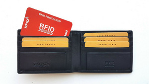KABANA Rahakott RFID kaarditasku nahast kaaned must 1tk UUS (9 foto / 10)