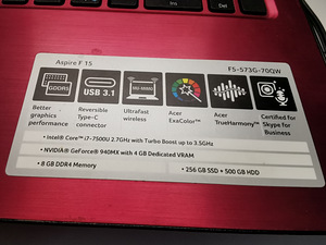Acer Aspire F 15 (3 foto / 3)