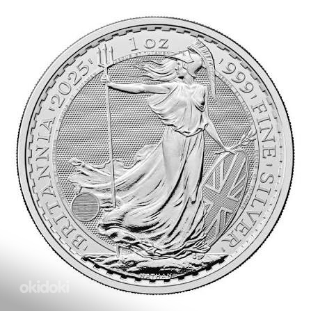 1 унция серебряная монета Великобритании Britannia. 25 шт.