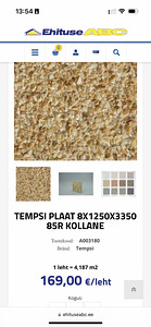 Fassaadi ja sokkli plaat kollase kivipuruga 1250x3350 / 9 tk (2 foto / 2)