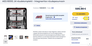 AEG Electrolux Integreeritud Nõudepesumasin 7000 (2 foto / 8)