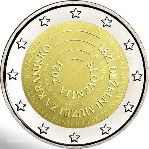 2 евро Словения-Бельгия 2021 Новые! (фото #1)